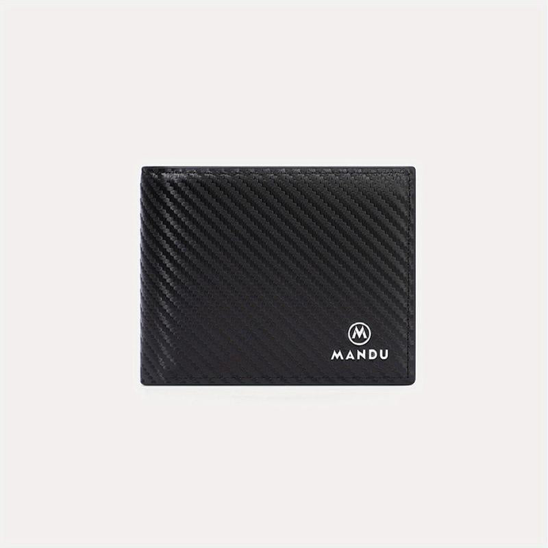 RFID Blocking Leather Bifold Wallet For Men Card Slots Coin Purse