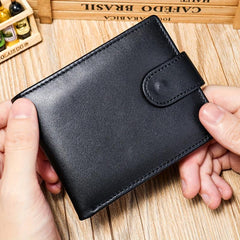 Men's Casual Bifold Leather Wallet Coin Purse