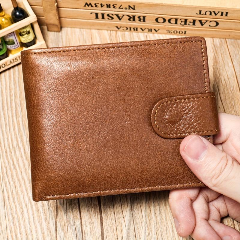 Men's Casual Bifold Leather Wallet Coin Purse