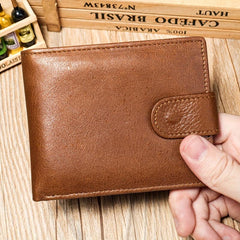Men's Casual Bifold Leather Wallet Coin Purse