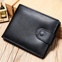 Men's Casual Bifold Leather Wallet Coin Purse