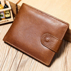 Men's Casual Bifold Leather Wallet Coin Purse