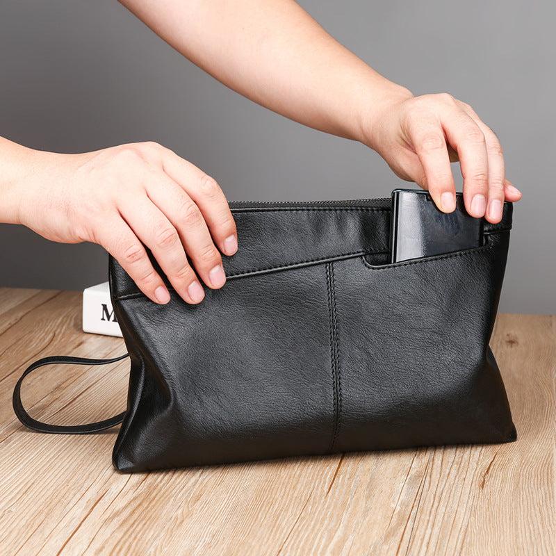 Men's Clutch Bag Envelope Handbag Large Capacity Phone Card Holder Coin Purse