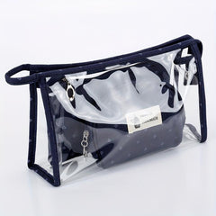 3pc Waterproof Handheld Cosmetic Pouch Portable Makeup Bag