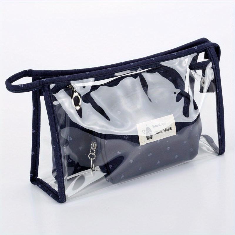 3pc Waterproof Handheld Cosmetic Pouch Portable Makeup Bag