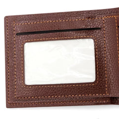 Men's Leather Short Wallet Money Clip Card Holder