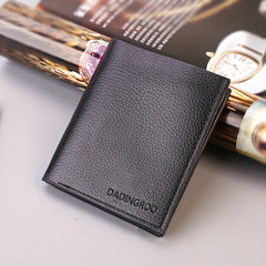 Men's Short Vertical Wallet with Zipper, Coin Pocket