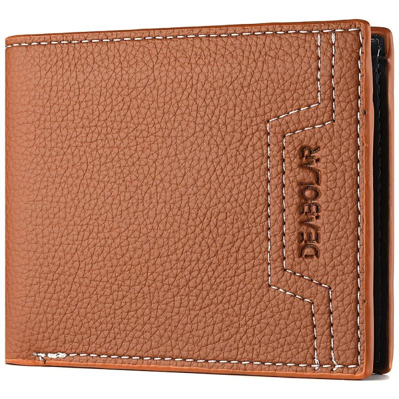 Men's PU Leather Business Wallet Card Holder
