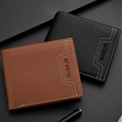 Men's PU Leather Business Wallet Card Holder