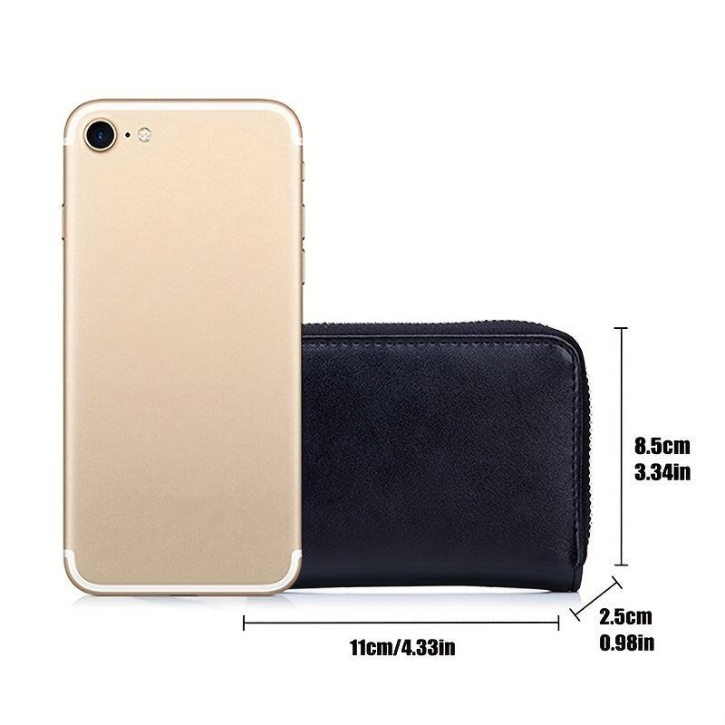 Leather Zero Wallet Coin Bag Anti theft Brush Men's And Women's