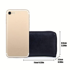 Leather Zero Wallet Coin Bag Anti theft Brush Men's And Women's