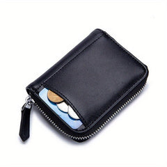 Leather Zero Wallet Coin Bag Anti theft Brush Men's And Women's