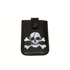 Men's Skull Pattern Buckle Coin Purse Punk Card Holder