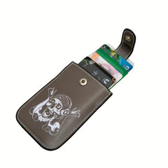 Men's Skull Pattern Buckle Coin Purse Punk Card Holder