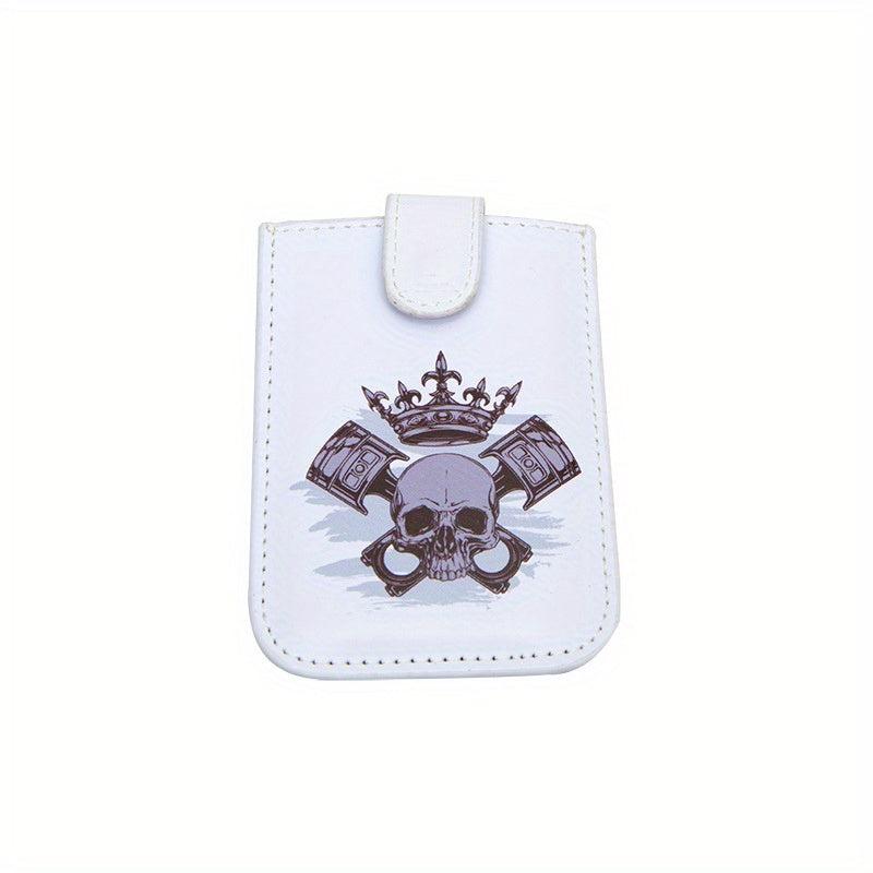 Men's Skull Pattern Buckle Coin Purse Punk Card Holder
