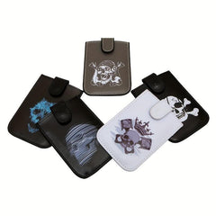 Men's Skull Pattern Buckle Coin Purse Punk Card Holder