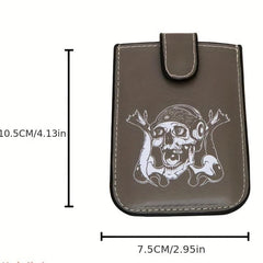 Men's Skull Pattern Buckle Coin Purse Punk Card Holder
