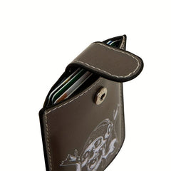 Men's Skull Pattern Buckle Coin Purse Punk Card Holder