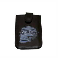 Men's Skull Pattern Buckle Coin Purse Punk Card Holder