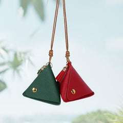 PU Leather Triangle Coin Purse Small Storage Bag