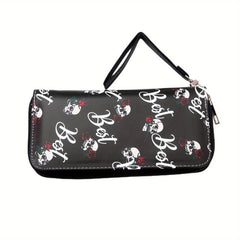 Skull Long Wallet Retro Skull Print Wallet Skull Long Purse