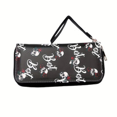 Skull Long Wallet Retro Skull Print Wallet Skull Long Purse