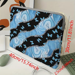 Soft Laptop Bag Computer Cover Stripe Butterfly Zipper