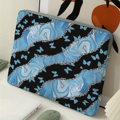 Soft Laptop Bag Computer Cover Stripe Butterfly Zipper