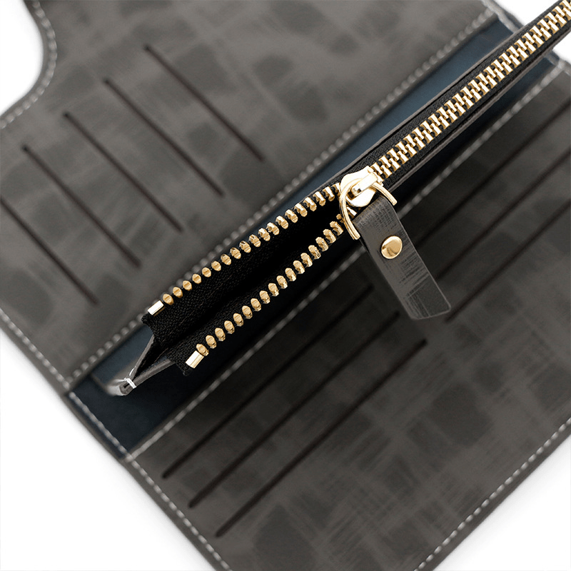 Men's Leather Hasp Handbag Large Capacity Wallet Clutch Bag