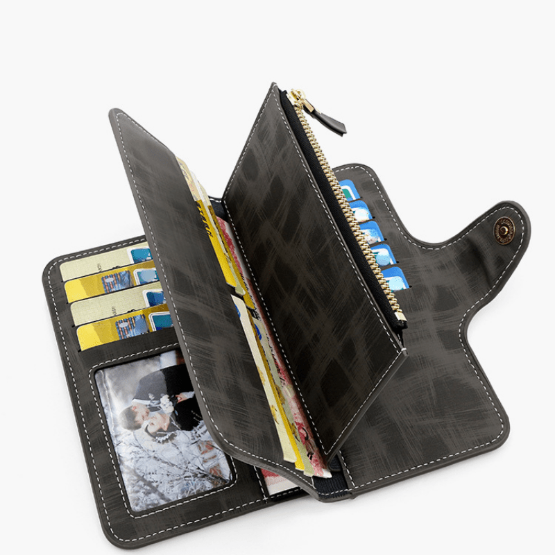 Men's Leather Hasp Handbag Large Capacity Wallet Clutch Bag