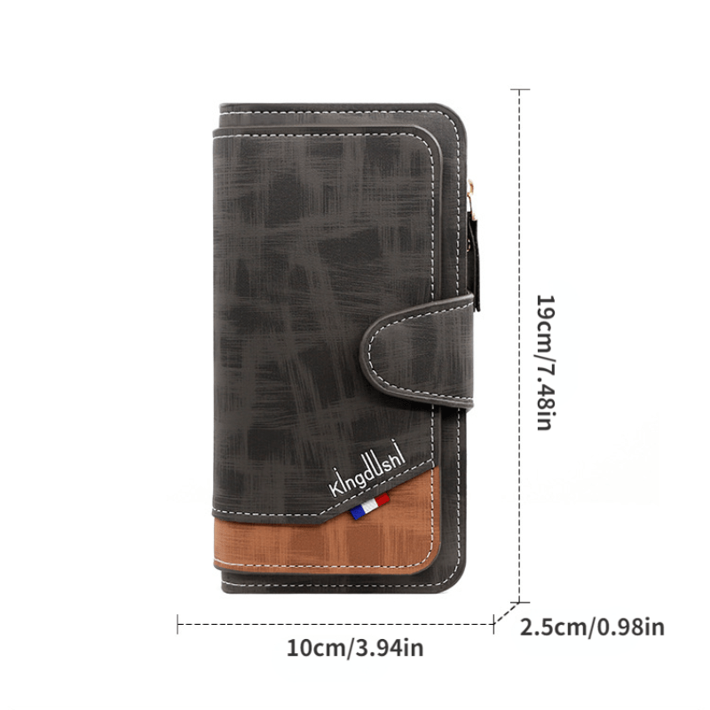 Men's Leather Hasp Handbag Large Capacity Wallet Clutch Bag