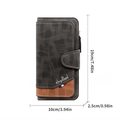 Men's Leather Hasp Handbag Large Capacity Wallet Clutch Bag