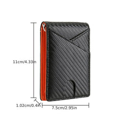 Men's Carbon Fiber PU Leather Wallet