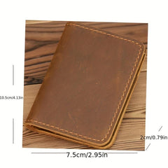 Vintage Leather Credit Card Holder Small Wallet Money Bag ID Card Case