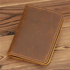 Vintage Leather Credit Card Holder Small Wallet Money Bag ID Card Case