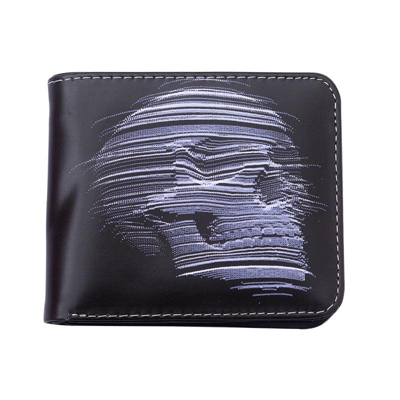 Halloween Skull Short Wallet Horror Night Money Clip Coin Purse
