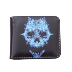 Halloween Skull Short Wallet Horror Night Money Clip Coin Purse