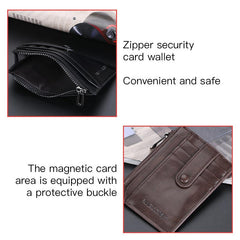 Men's Buckle Wallet Card Holder Thin Bank Card Case