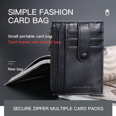 Men's Buckle Wallet Card Holder Thin Bank Card Case
