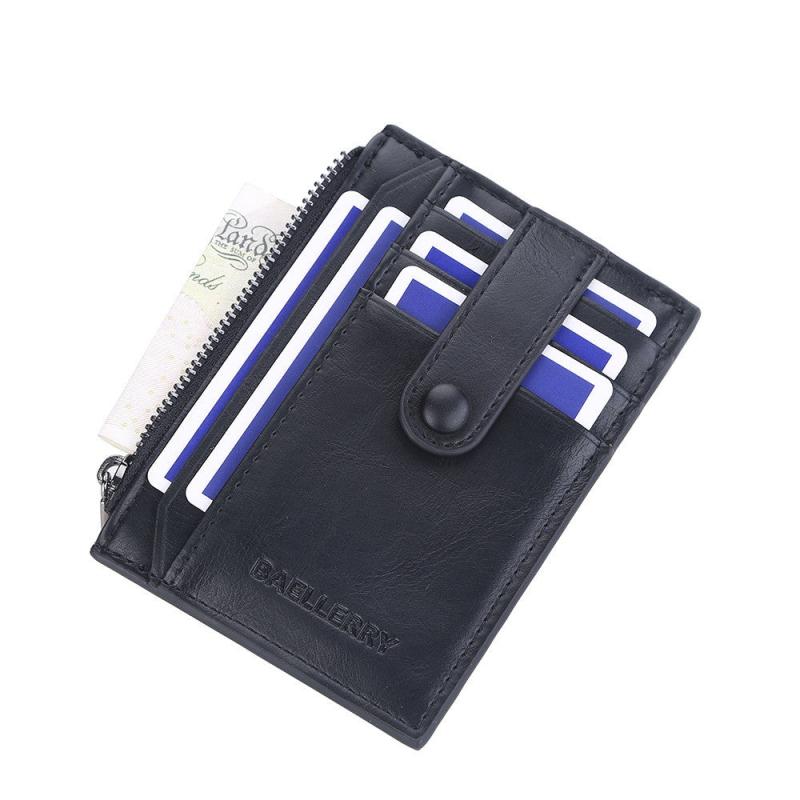 Men's Buckle Wallet Card Holder Thin Bank Card Case
