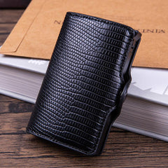 Men's RFID Blocking Card Holder Aluminum Alloy Pop up Credit Card Holder