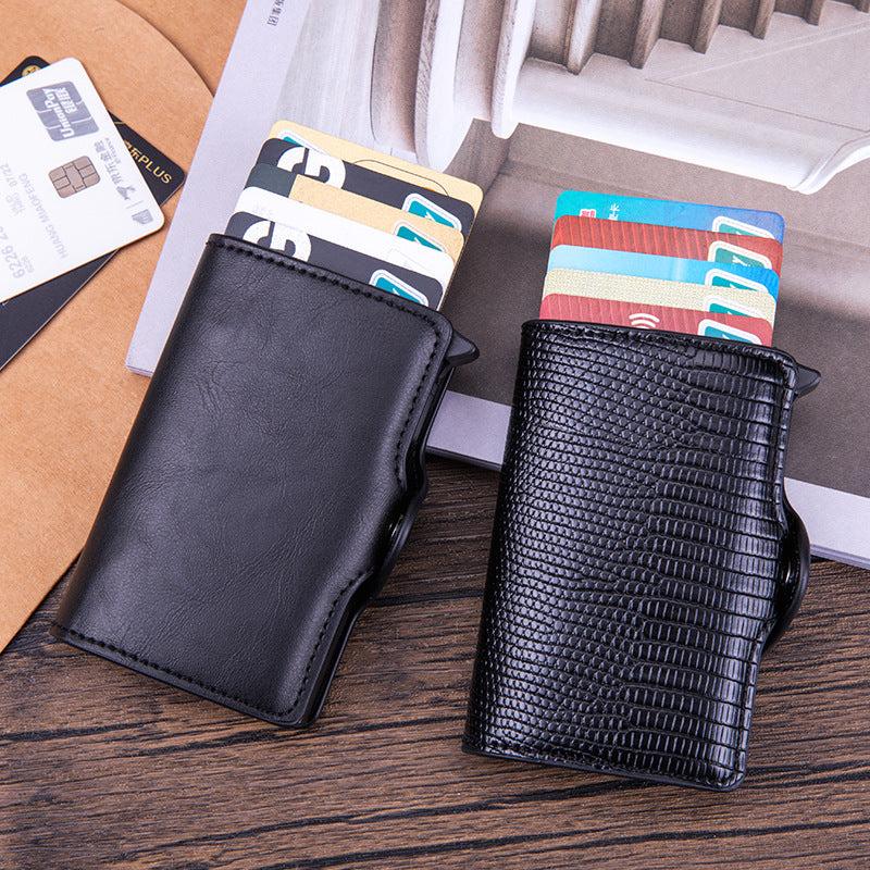 Men's RFID Blocking Card Holder Aluminum Alloy Pop up Credit Card Holder