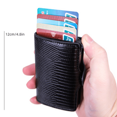 Men's RFID Blocking Card Holder Aluminum Alloy Pop up Credit Card Holder