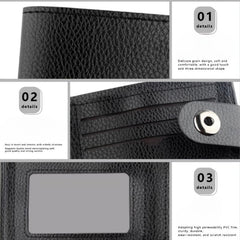 Men's Leather Short Wallet Magnetic Money Clip Card Holder Coin Purse