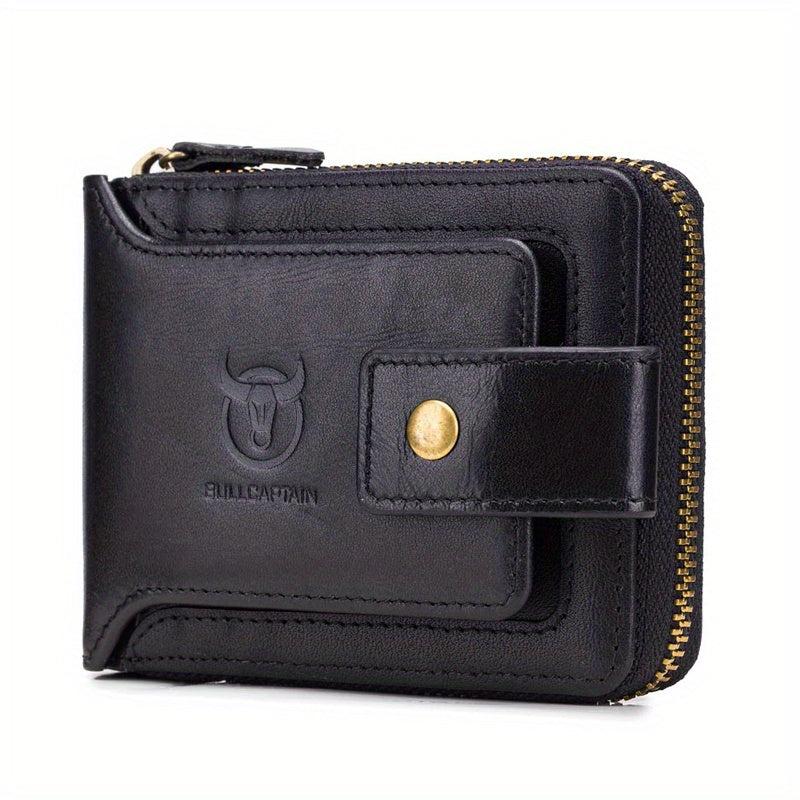 Cow Captain Leather Wallet Man card Photo Album Insert Card Head Layer Leather