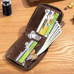 Cow Captain Leather Wallet Man card Photo Album Insert Card Head Layer Leather