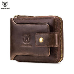 Cow Captain Leather Wallet Man card Photo Album Insert Card Head Layer Leather
