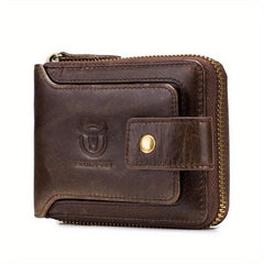 Cow Captain Leather Wallet Man card Photo Album Insert Card Head Layer Leather