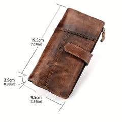 Vintage Men's RFID Blocking Long Wallet