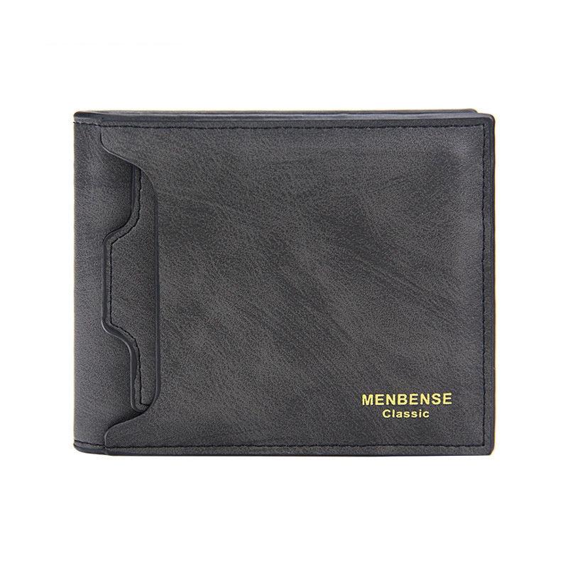 Men's Leather Short Wallet Money Clip ID Window Card Holder Purse